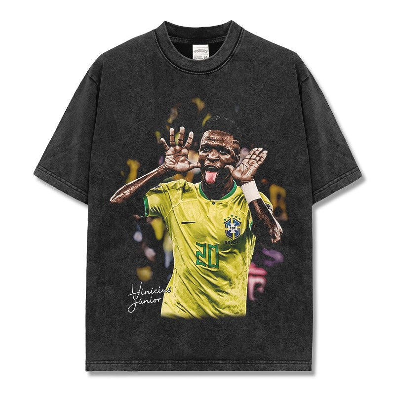 VINICIUS JR VINTAGE TEE · GOLDEN BOOT