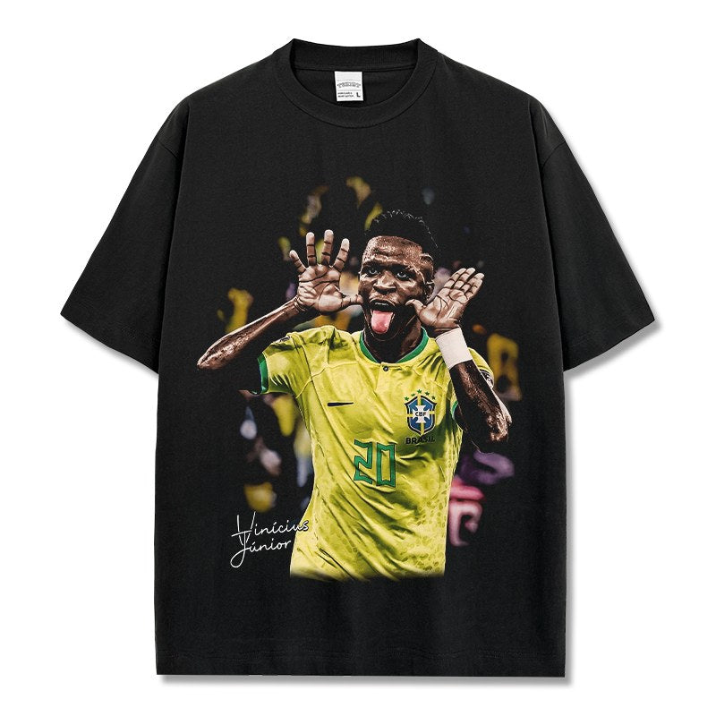 VINICIUS JR VINTAGE TEE · GOLDEN BOOT