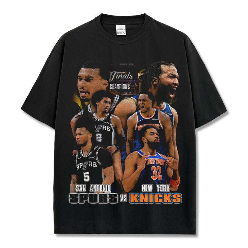 VICTOR WEMBANYAMA & JALEN BRUNSON VINTAGE TEE · CROSSOVER