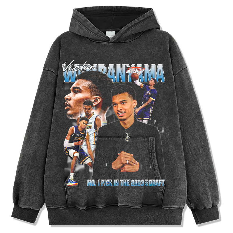 VICTOR WEMBANYAMA VINTAGE HOODIE · TRIPLE DOUBLE