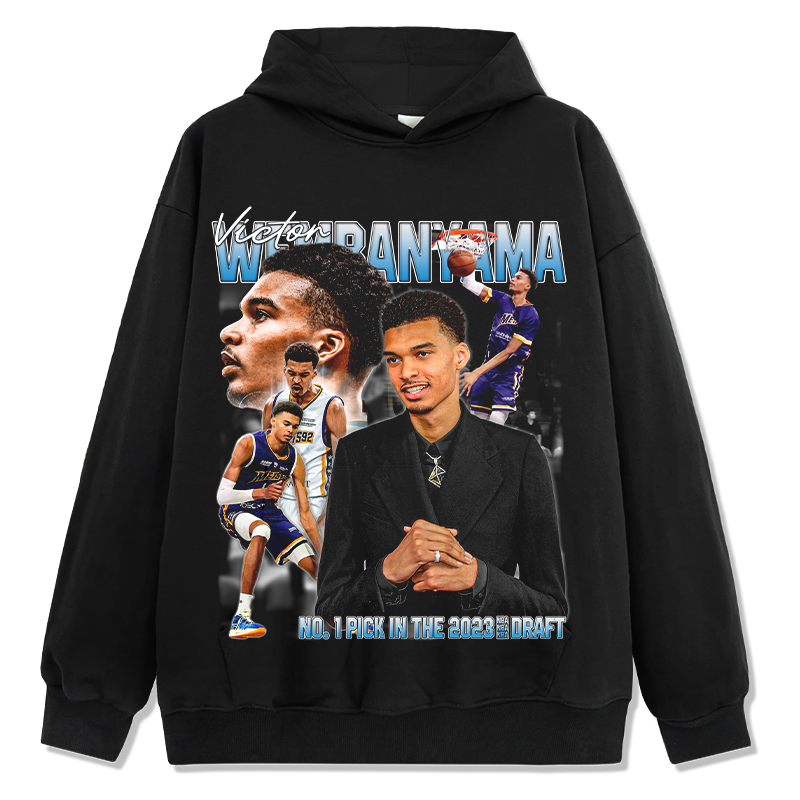 VICTOR WEMBANYAMA VINTAGE HOODIE · TRIPLE DOUBLE