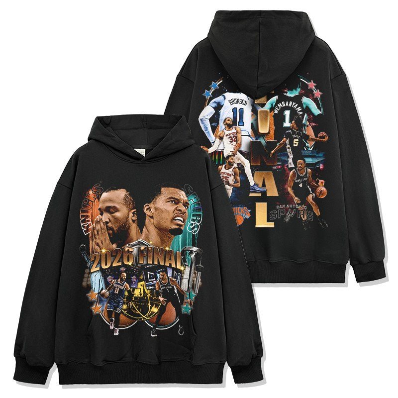 VICTOR WEMBANYAMA & JALEN BRUNSON VINTAGE HOODIE · SLAM DUNK