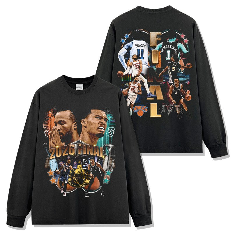 VICTOR WEMBANYAMA & JALEN BRUNSON LONG SLEEVE · SLAM DUNK